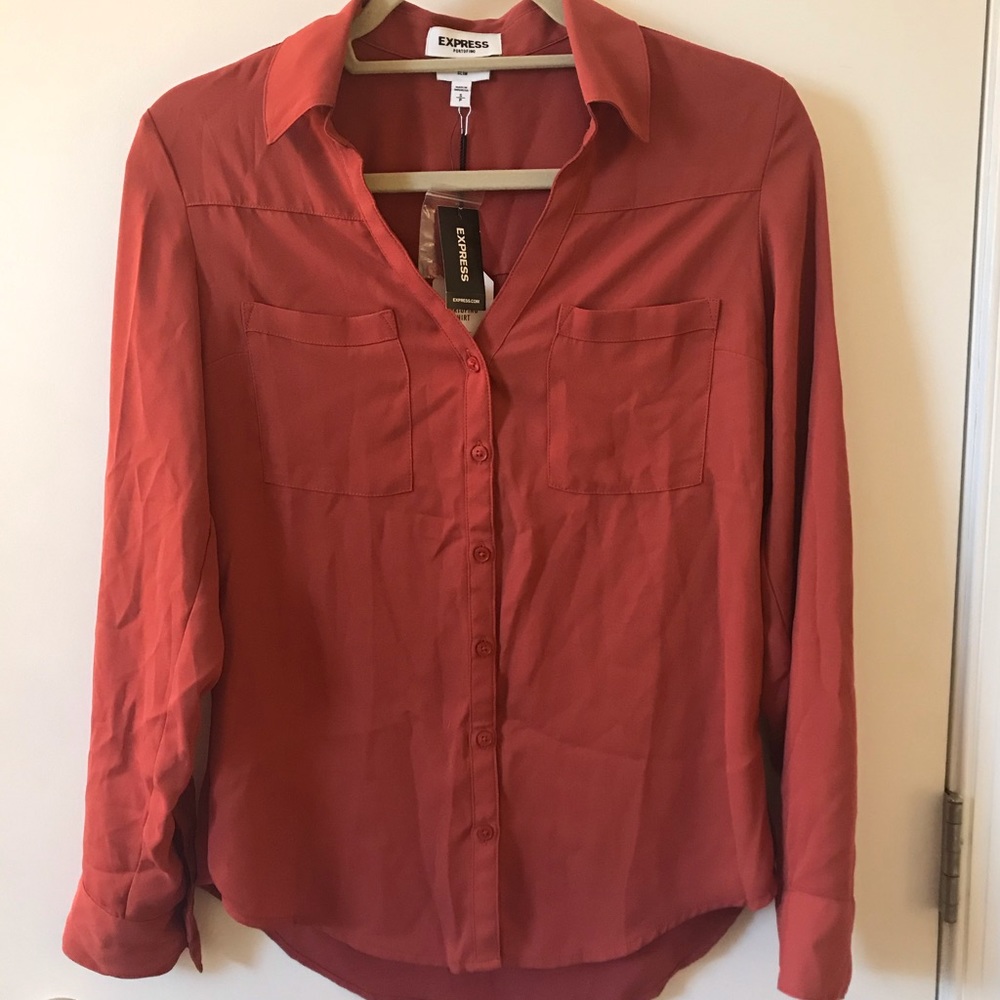 Express Portofino Slim Button Down Shirt, NWT, S